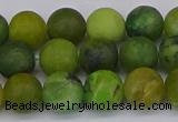 CAU413 15.5 inches 10mm round matte Australia chrysoprase beads