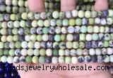 CAU477 15.5 inches 4mm round matte Australia chrysoprase beads