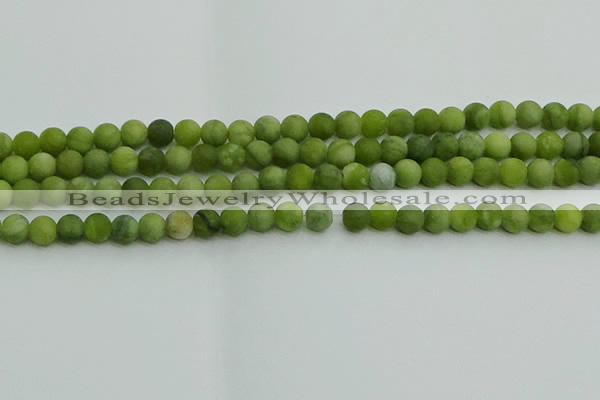 CAU511 15.5 inches 6mm round matte Chinese chrysoprase beads