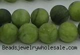 CAU512 15.5 inches 8mm round matte Chinese chrysoprase beads