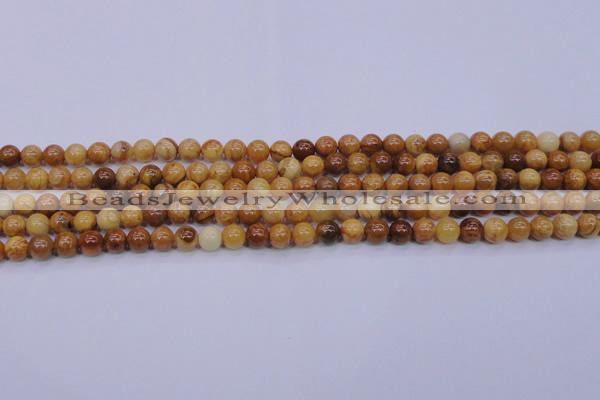 CAY02 15.5 inches 6mm round African yellow jasper beads wholesale