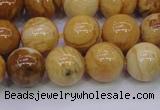 CAY06 15.5 inches 14mm round African yellow jasper beads wholesale