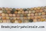 CBBS03 15 inches 8mm faceted prism peach calcite beads wholesale