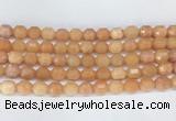 CBBS04 15 inches 8mm faceted prism peach calcite beads wholesale