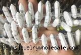 CBBS184 Top drilled 8*28mm - 9*30mm hexahedral prism white howlite beads CBBS184 Top drilled 8*28mm - 9*30mm hexahedral prism white howlite beads