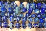 CBBS200 Centre drilled 7*16mm - 11*25mm hexahedral prism lapis lazuli beads wholesale CBBS200 Centre drilled 7*16mm - 11*25mm hexahedral prism lapis lazuli beads wholesale