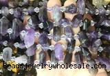 CBBS209 Top drilled 7*16mm - 11*25mm hexahedral prism amethyst beads wholesale CBBS209 Top drilled 7*16mm - 11*25mm hexahedral prism amethyst beads wholesale