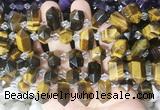 CBBS217 Top drilled 7*16mm - 11*25mm hexahedral prism yellow tiger eye beads wholesale CBBS217 Top drilled 7*16mm - 11*25mm hexahedral prism yellow tiger eye beads wholesale