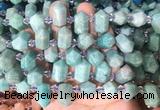 CBBS219 Top drilled 7*16mm - 11*25mm hexahedral prism amazonite beads wholesale CBBS219 Top drilled 7*16mm - 11*25mm hexahedral prism amazonite beads wholesale