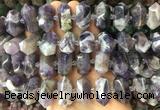 CBBS31 15 inches 12*25mm - 14*28mm hexahedral prism dogtooth amethyst beads