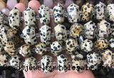 CBBS39 15 inches 12*25mm - 14*28mm hexahedral prism dalmatian jasper beads