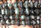 CBBS47 15 inches 12*25mm - 14*28mm hexahedral prism jasper beads