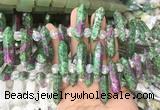 CBBS65 15 inches 8*30mm - 9*33mm hexahedral prism ruby zoisite beads