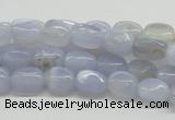 CBC05 15.5 inches 7*10mm nugget blue chalcedony beads wholesale