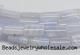 CBC07 15.5 inches 8*12mm rectangle blue chalcedony beads wholesale