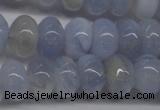 CBC21 15.5 inches 6*10mm rondelle blue chalcedony beads wholesale