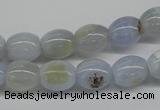 CBC24 15.5 inches 10*12mm rice blue chalcedony beads wholesale