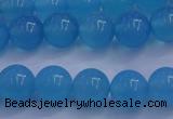 CBC252 15.5 inches 8mm A grade round ocean blue chalcedony beads