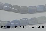 CBC38 15.5 inches 8*10mm rectangle blue chalcedony beads wholesale