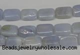 CBC39 15.5 inches 8*12mm rectangle blue chalcedony beads wholesale