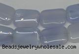 CBC40 15.5 inches 13*18mm rectangle blue chalcedony beads wholesale