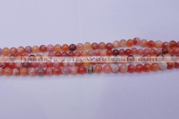 CBC401 15.5 inches 6mm A grade round orange chalcedony beads