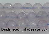 CBC436 15.5 inches 8mm faceted round purple chalcedony beads