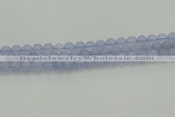 CBC452 15.5 inches 8mm round blue chalcedony beads wholesale