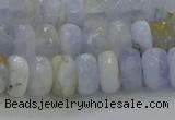 CBC465 15.5 inches 5*8mm faceted rondelle blue chalcedony beads