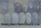 CBC466 15.5 inches 6*10mm faceted rondelle blue chalcedony beads