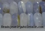 CBC467 15.5 inches 7*12mm faceted rondelle blue chalcedony beads