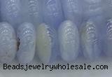 CBC474 15.5 inches 8*14mm rondelle blue chalcedony beads