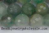 CBC704 15.5 inches 12mm faceted round African green chalcedony beads