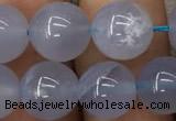 CBC721 15.5 inches 10mm round blue chalcedony gemstone beads