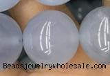 CBC737 15.5 inches 18mm round blue chalcedony beads wholesale