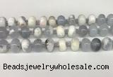 CBC780 15.5 inches 10*14mm rondelle blue chalcedony beads