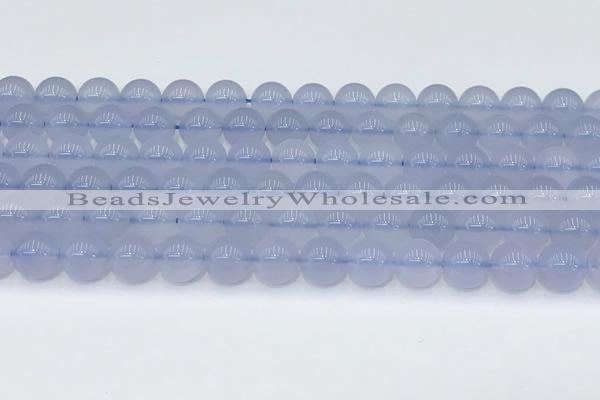 CBC817 15.5 inches 8mm round blue chalcedony gemstone beads