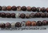 CBD60 15.5 inches 6mm round brecciated jasper gemstone beads