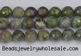 CBG100 15.5 inches 4mm faceted round bronze green gemstone beads