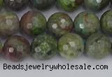 CBG103 15.5 inches 10mm faceted round bronze green gemstone beads