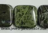 CBG18 15.5 inches 30*30mm square bronze green gemstone beads wholesale