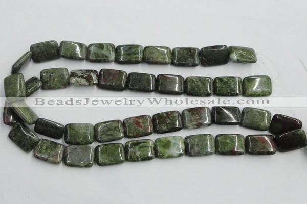 CBG20 15.5 inches 15*20mm rectangle bronze green gemstone beads