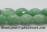 CBJ15 15.5 inches 10*15mm faceted rice jade beads wholesale