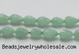 CBJ19 15.5 inches 6*10mm faceted teardrop jade beads wholesale