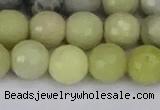 CBJ212 15.5 inches 8mm faceted round Australia butter jade beads