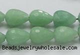 CBJ22 15.5 inches 12*16mm faceted teardrop jade beads wholesale