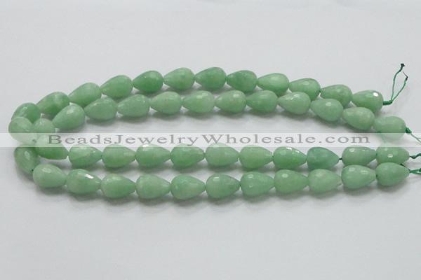 CBJ22 15.5 inches 12*16mm faceted teardrop jade beads wholesale