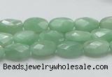 CBJ28 15.5 inches 8*12mm faceted oval jade beads wholesale