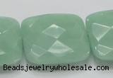 CBJ35 15.5 inches 30*30mm faceted square jade beads wholesale