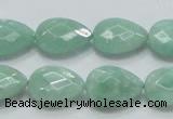 CBJ41 15.5 inches 13*18mm faceted teardrop jade beads wholesale